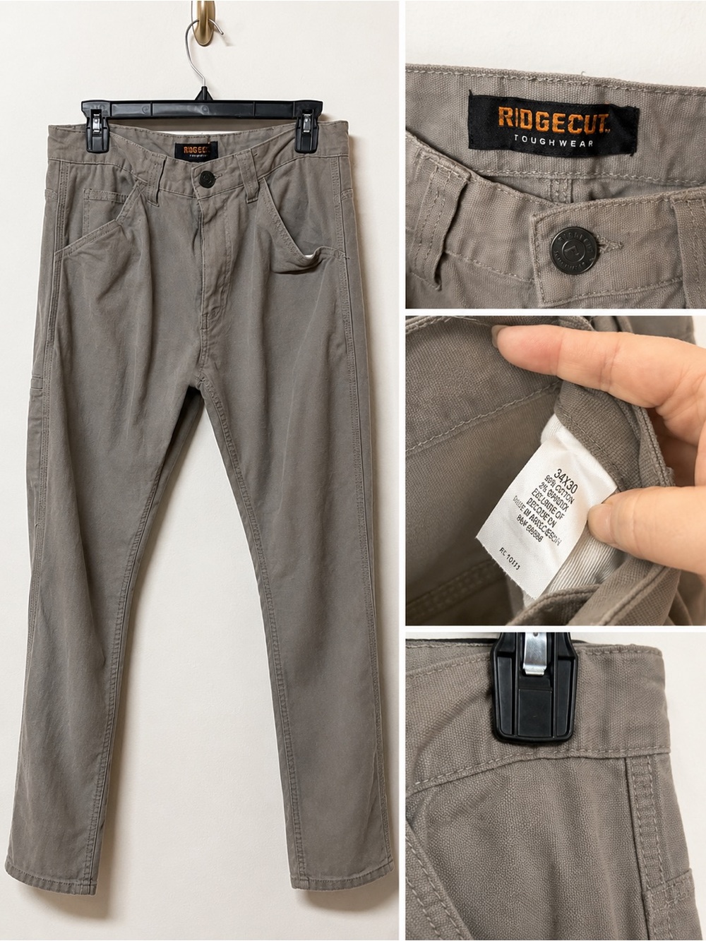 ⭐️3/$20 Ridgecut Toughwear Men’s Utility Work Pants — Size 34x30